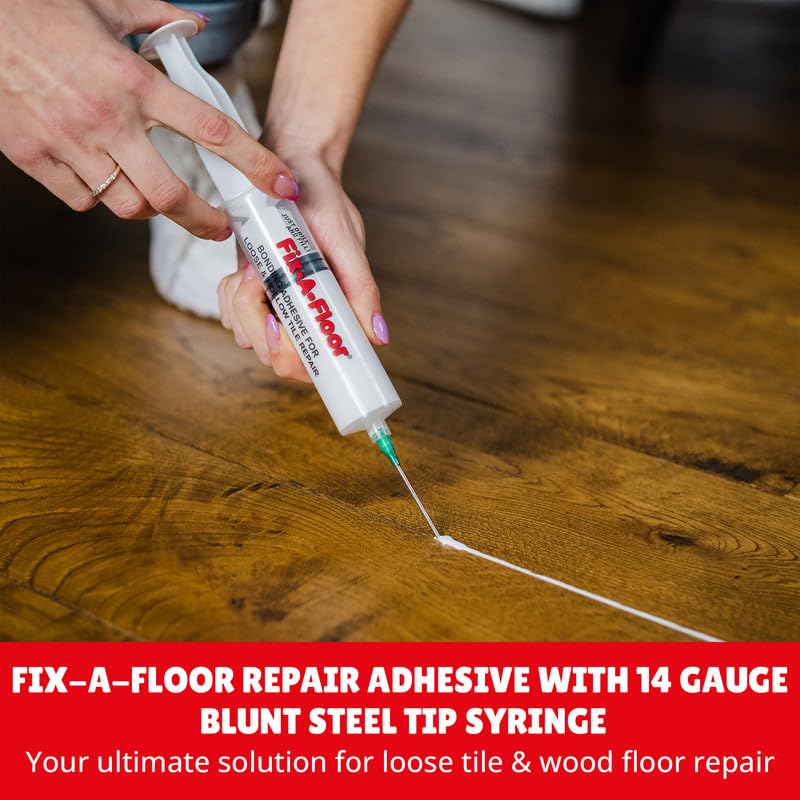 Fix-A-Floor The Original Loose Tile Repair Adhesive with Syringe - Tile, Porcelain, Ceramic, Marble, Stone & Wood Floor Repair Adhesive - Pack of 2 - Image 2